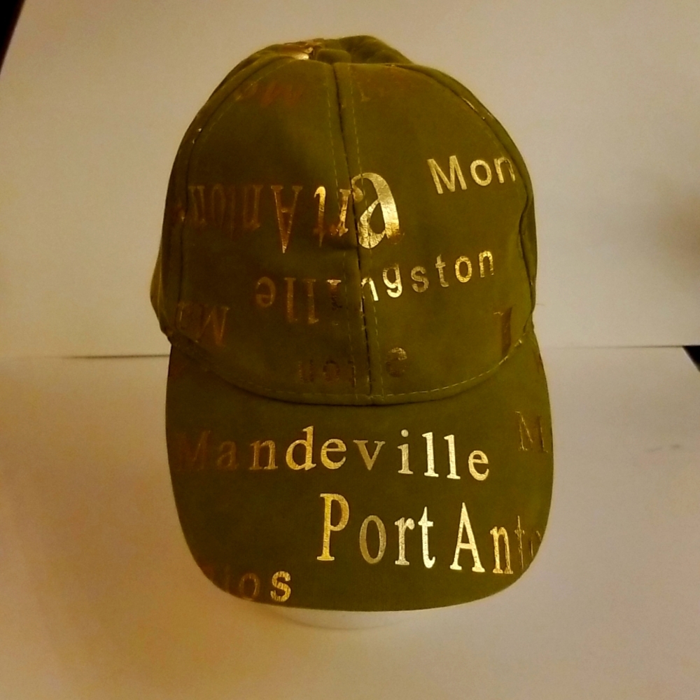 Suvenier fashion - Unisex - Ball cap velvet - light green / gold - size S-M